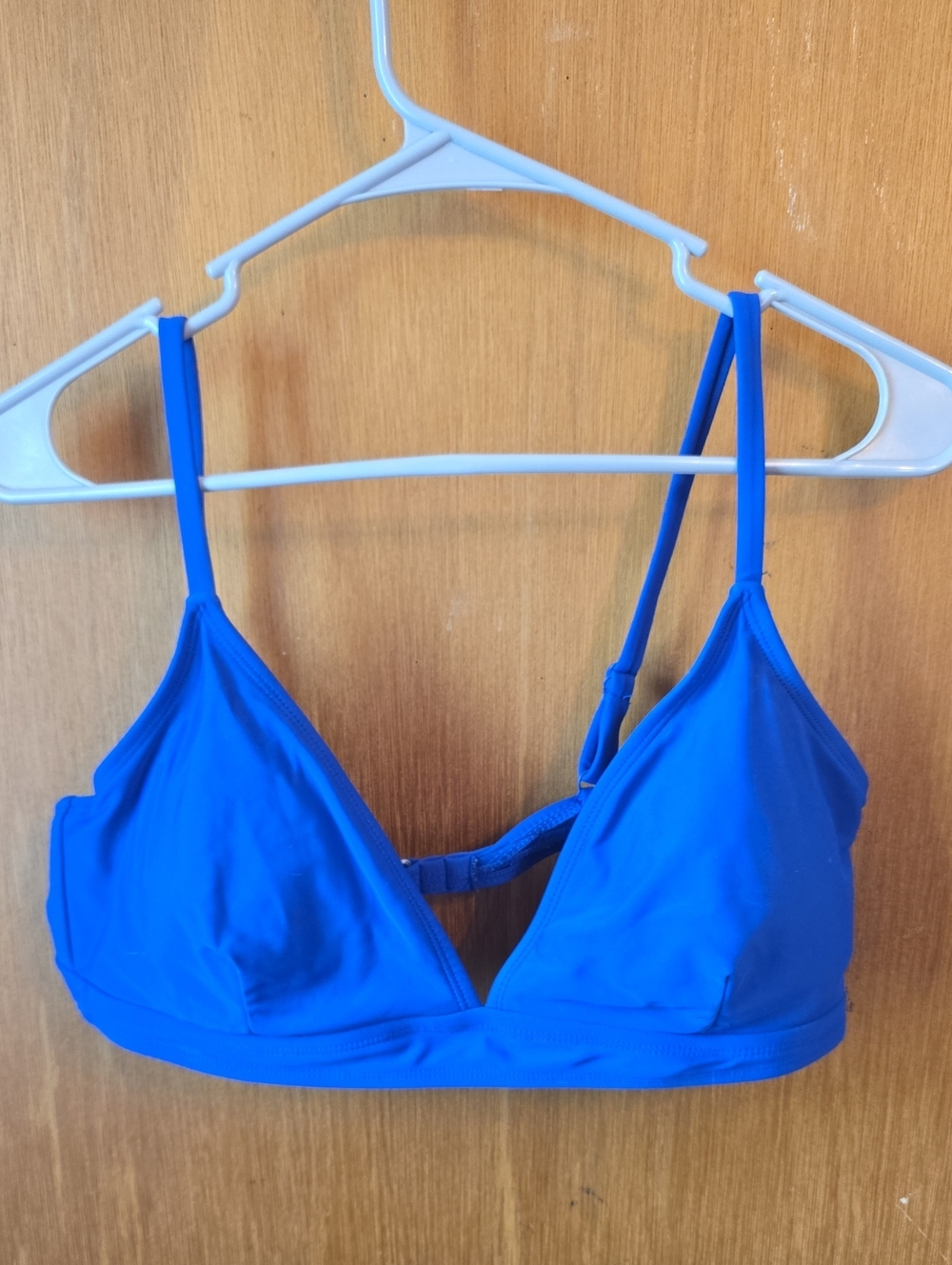 Time and Tru Vibrant Blue Triangle Swim Top